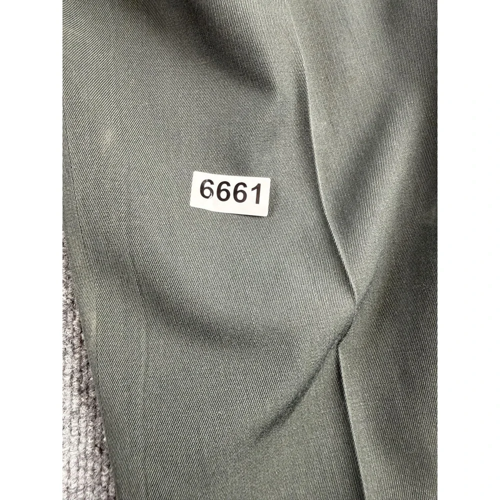 VTG Military Stripe Dress Pants Mens 33x27 Green Black Side Stripe‎ Lined Formal